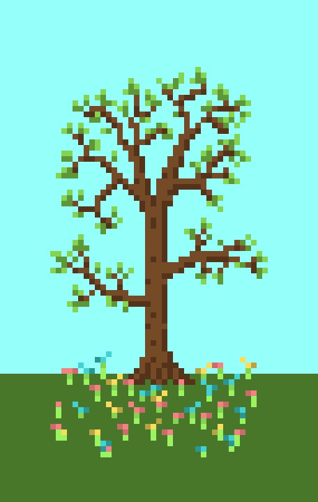 Free Pixel Art Tree Four Seasons — Howlett Studios