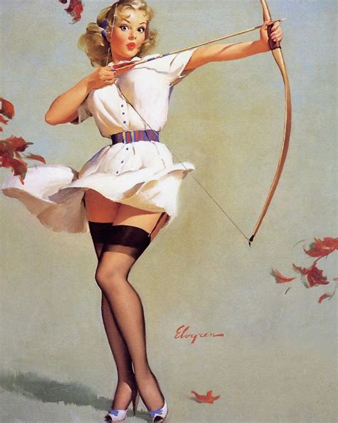 Archery Uniforms Girl Pin Up Vintage Poster Classic Retro