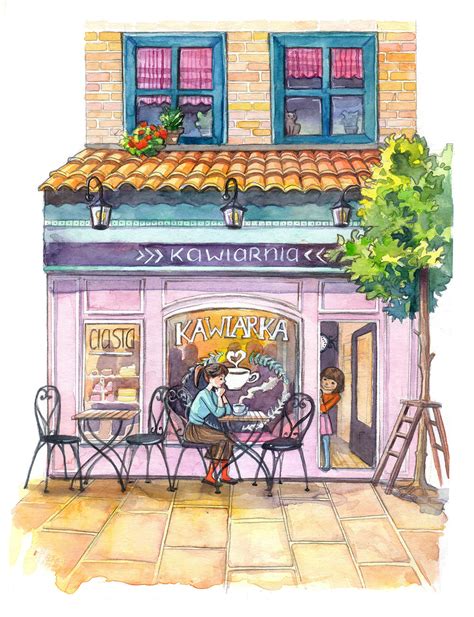 Coffee Shop Watercolor Illustration Tutorial · Kamila Stankiewicz