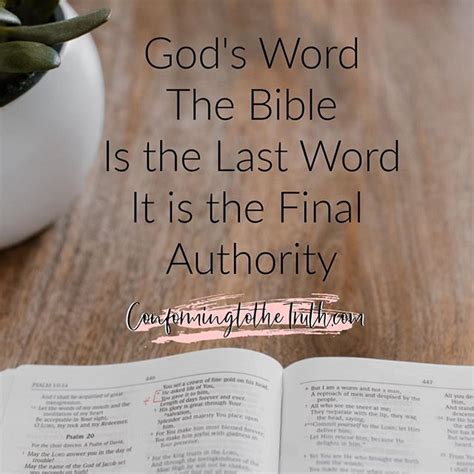 Gods Word The Holy Bible Is The Last And Final Word The Lord Has