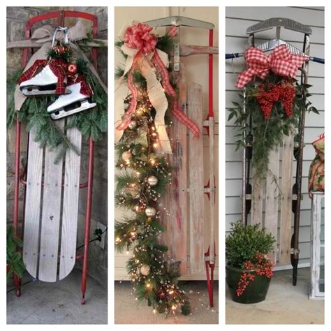 Follow these outdoor decorating safety tips to get the holiday pizzazz you want without harming yourself or your property. Holiday sleigh front porch decor | Outdoor christmas decorations, Christmas decorations ...