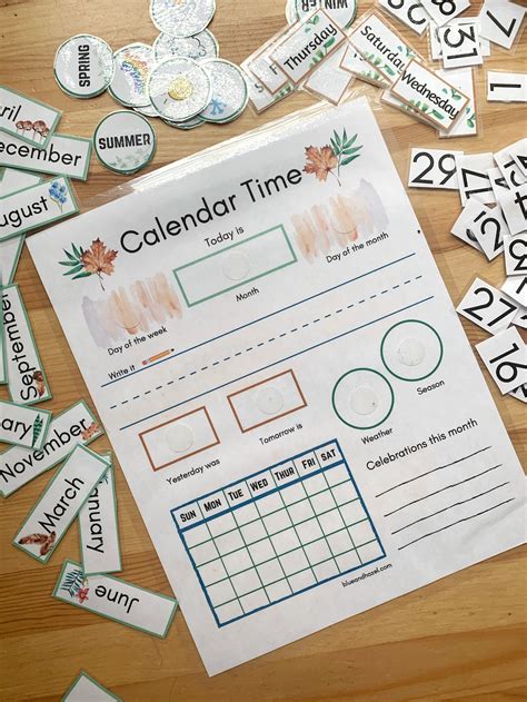 Circle Time Calendar Preschool Calendar Circle Time Etsy