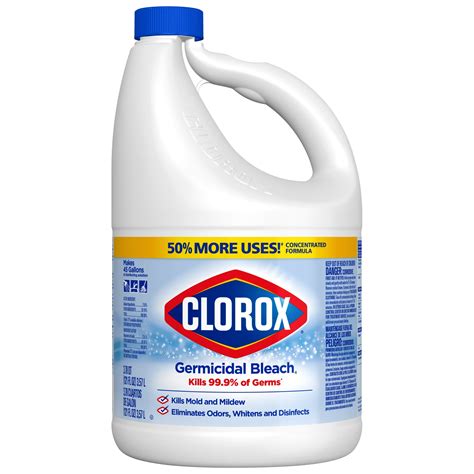 New Clorox Germicidal Bleach Regular Concentrated Formula 121