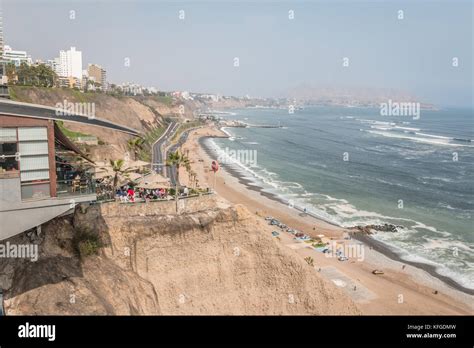 Miraflores Beach In Lima Peru Stock Photo Alamy
