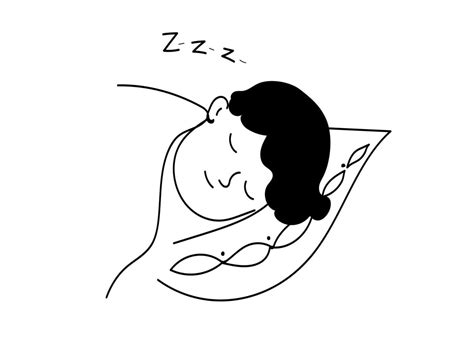 Sleep Hygiene Person Sleeps Vector Doodle Hand Drawn Sketch