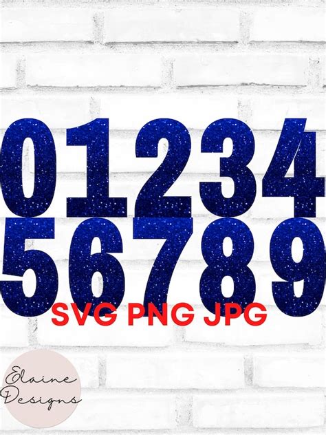 Royal Blue Sparkle Numbers Blue Glitter Numbers Wedding Table Etsy