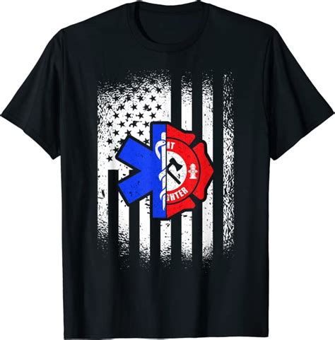 Emt American Flag First Responder Paramedic T Shirt Uk