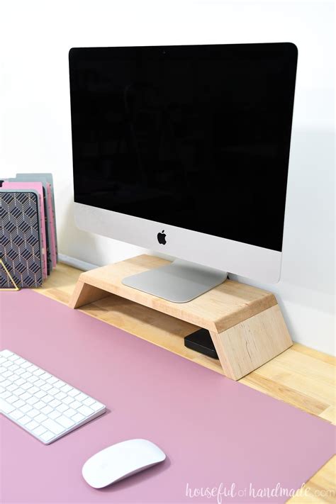 Easy Diy Monitor Stand From Wood Scraps Houseful Of Handmade