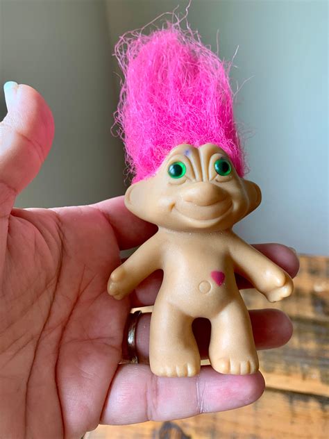 Vintage 1980s 1990s Pink Hair Troll Doll Heart Shape On Etsy