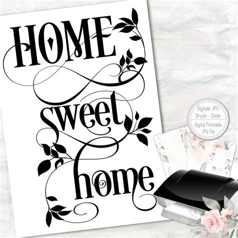 Freebie Geschenk Home Sweet Home A4 Poster