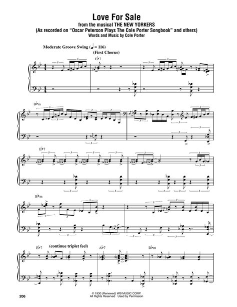If you could see me now, 1983 full transcription in pdf or midi and many others by oscar peterson you can purchase at. Oscar Peterson "Love For Sale" Sheet Music PDF Notes ...