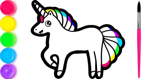 Glitter Rainbow Unicorn Coloring And Drawing For Kids Toddlers Кис Кис