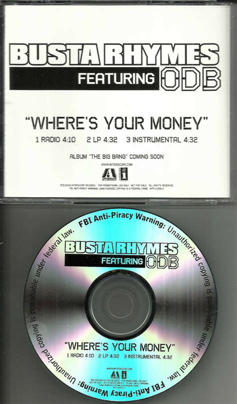 Busta Rhymes Featuring Odb Wheres Your Money 2005 Cdr Discogs