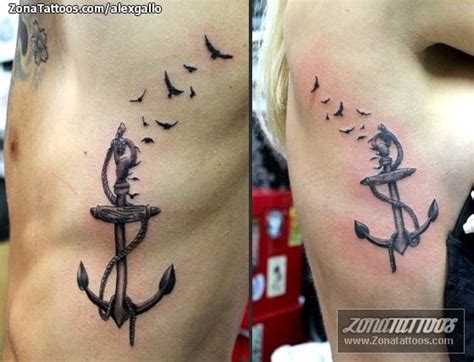 Tattoo Of Anchors Birds Animals