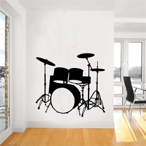 Buy 2015 Fashion Music Vinyl Wall Decal Drums Wall Art