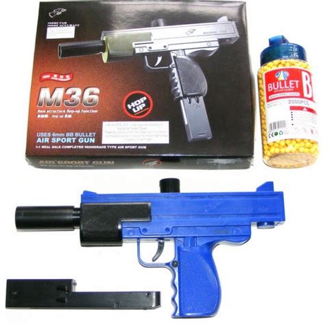 Double Eagle M36 Spring Powered Plastic Bb Gun Pistol 2000 Pellets