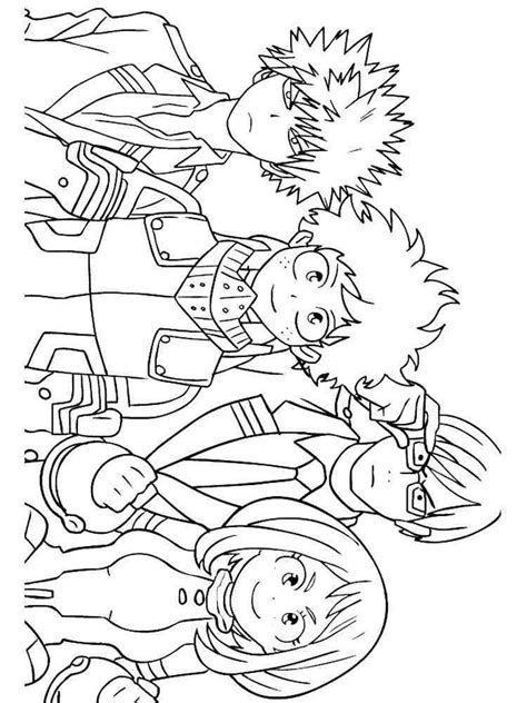 Academia Hero Coloring Anime Todoroki Shouto Printable Desenhos