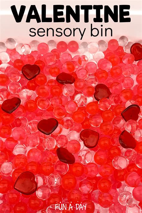 Valentine Sensory Bin With Water Beads Fun A Day