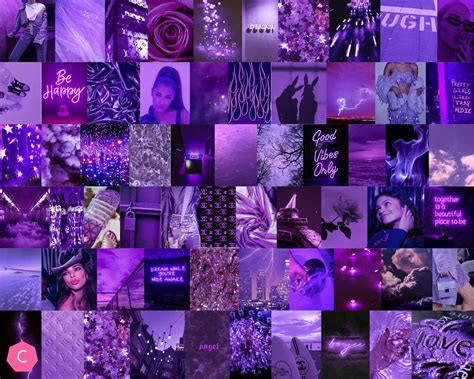 boujee purple aesthetic wall collage kit digital download etsy photo wall collage wall