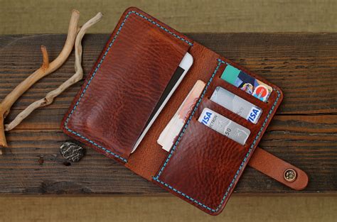 Leather Phone Case Wallet Mens Wallets Mens Leather Etsy