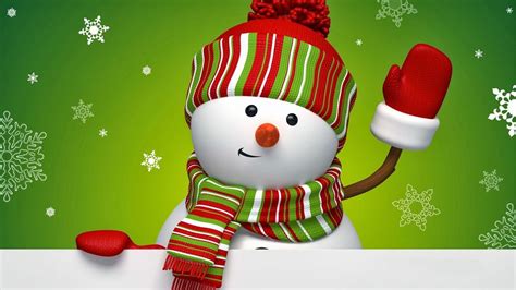 Merry Christmas Snowman Greetings And Widescreen Backgrounds Download