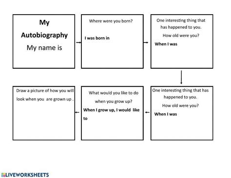 Autobiography Worksheet Live Worksheets