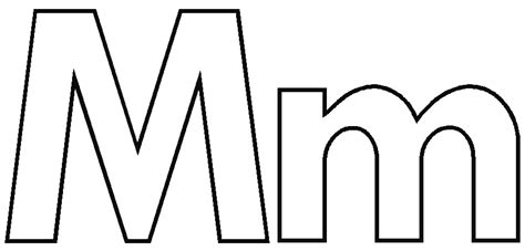 Letter M Outline Free Download On Clipartmag