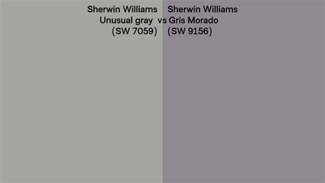 Sherwin Williams Unusual Gray Vs Gris Morado Side By Side Comparison