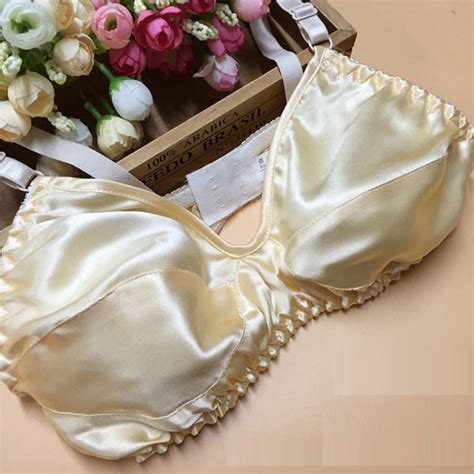 2020 sexy pure silk bra 100 mulberry silk anti allergy floral solid colors silk wire free abc