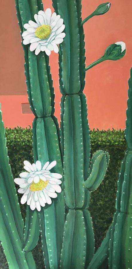 Flowering Cactus Painting By Laura Dozor Pixels