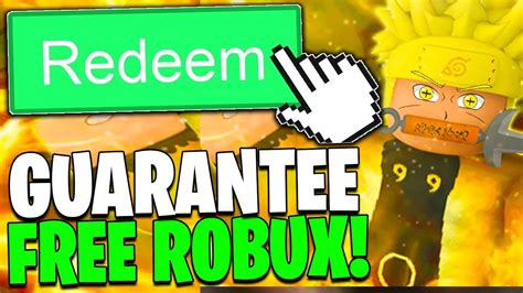 The Best Naruto Roblox Games That Guarantee Free Robux Youtube