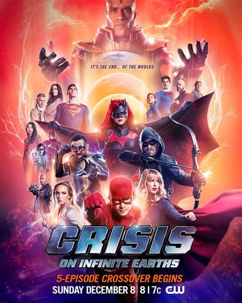 First ‘crisis On Infinite Earths’ Poster Unites The Arrowverse Heroes Heroic Hollywood