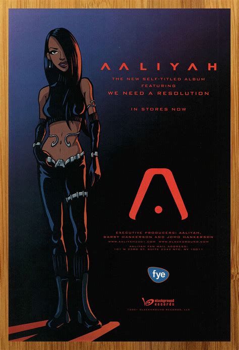 2001 Aaliyah Self Titled Albumcd Promo Print Adposter Art We Need A