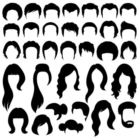 Hair Silhouettes Woman Hairstyle Stock Vector Image By ©eveleen 35815263