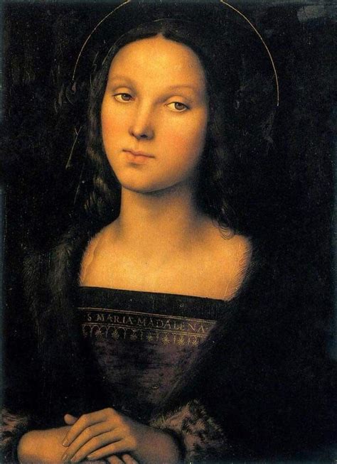 Pietro Perugino Maria Maddalena 1500 Olio Su Tavola Cm 47x34