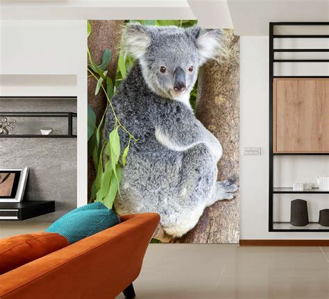 3d Koala Leaves 130 Wall Murals Aj Wallpaper