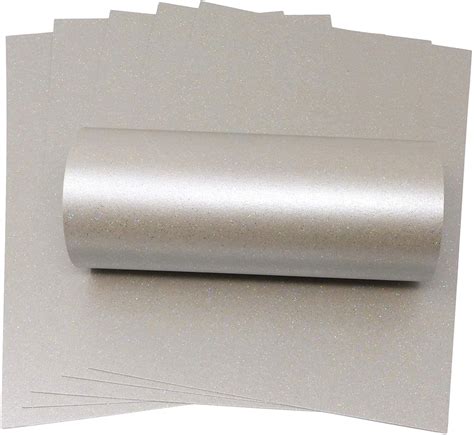10 Sheets Mercury Silver Iridescent Sparkle A4 Paper 120gsm Syntego