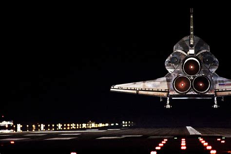 Space Shuttle Endeavour Lands In Darkness On Runway 15 At The Shuttle