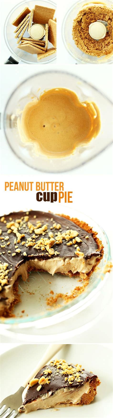 8 Ingredient Creamy Vegan Peanut Butter Cup Pie Graham Cracker Crust