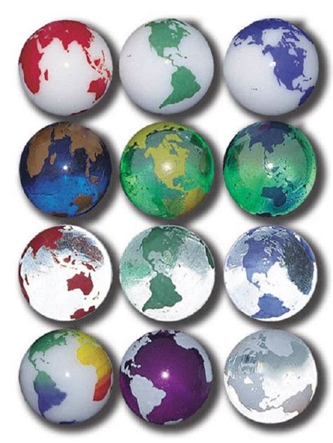 Rainbow Earth Marbles 22 Mm Set Of 3 With Bag And Stands Colors Vary Glass Marbles Marble