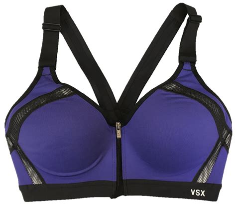 Victorias Secret Victorias Secret Incredible Front Close Sports Bra 38d Purple Reflective