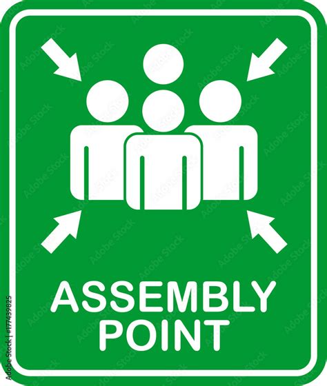 Assembly Point Sign Vector Stock イラスト Adobe Stock