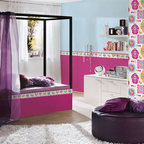 Girls Bedroom Wallpaper Borders Butterfly Fairies Pink Ebay