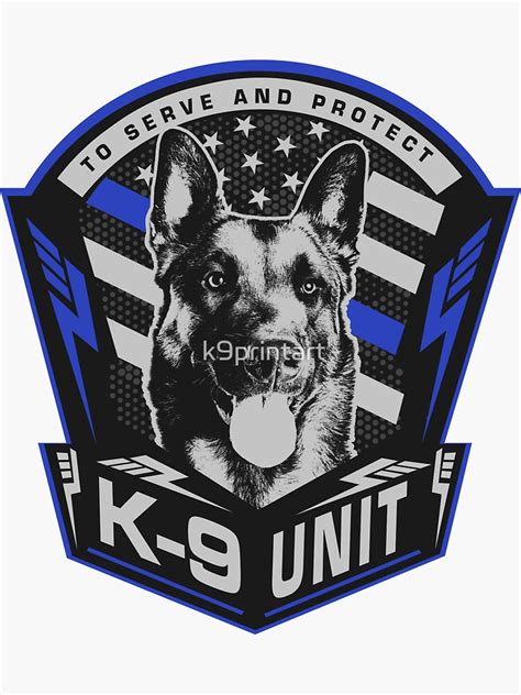 K9 Unit Malinois Belgian Shepherd Mechelaar Sticker By K9printart