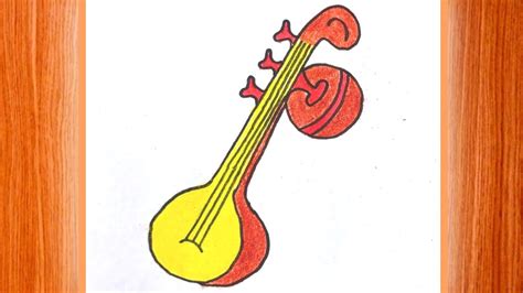 Veena Drawing Sitar Drawing How To Draw Veena How To Draw