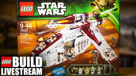 Lego Star Wars Republic Gunship Build Livestream Ep 60 75021