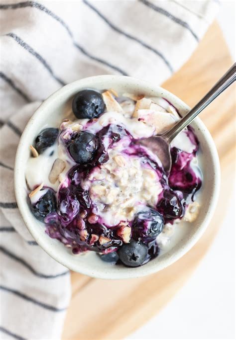 Easy Blueberry Overnight Oats Gluten Free Dairy Free