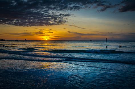 The Sunset From Clearwater Beach Fl 4k Wallpaper