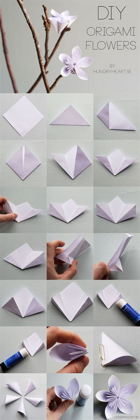 Diy Origami Flower Step By Step Tutorial Paper Craft How To Lots Of