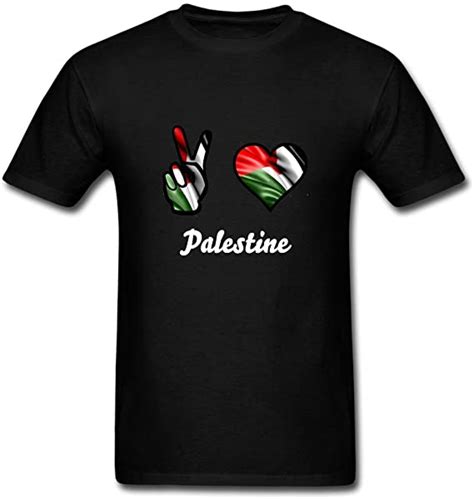 printshirt creativeï¼Œ2015 new men s love palestine t shirts black xx large